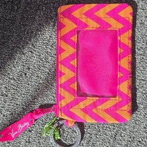Vera Bradley Zigzag Pink and Orange ID Holder